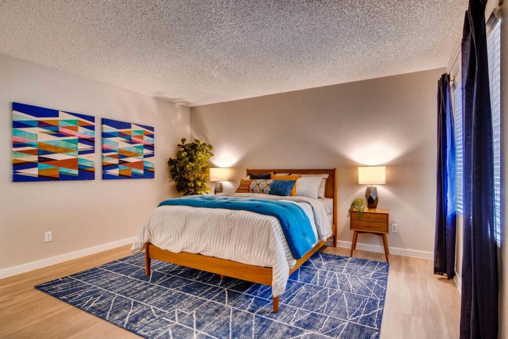 Bedroom with large window